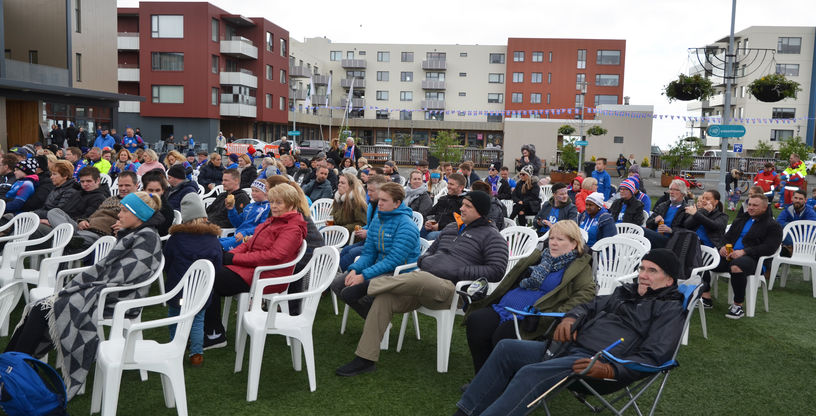 Ísland-Króatía á Garðatorgi