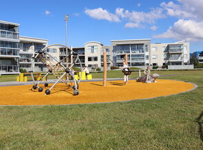 Leiksvæði við Vesturbrú í Sjálandi.