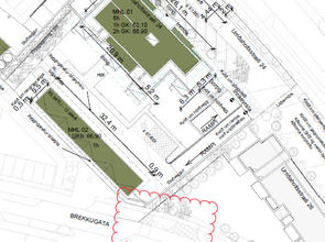 Lokun hluta Brekkugötu, kort sem sýnir staðsetningu