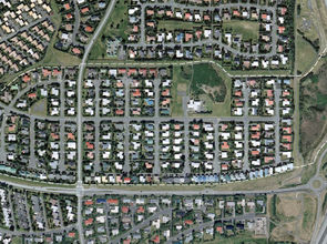 Loftmynd af Lundahverfi