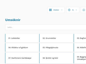 Skjáskot úr Þjónustugátt Garðabæjar